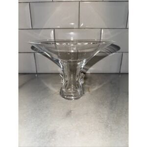 Steuben Signed Crystal Art Glass George‎ Thompson Bouquet Vase Excellent OLA0051